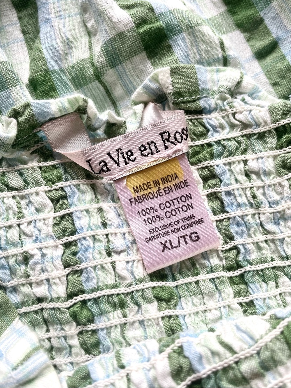 La Vie En Rose Green Plaid Sundress - Picture 4 of 5